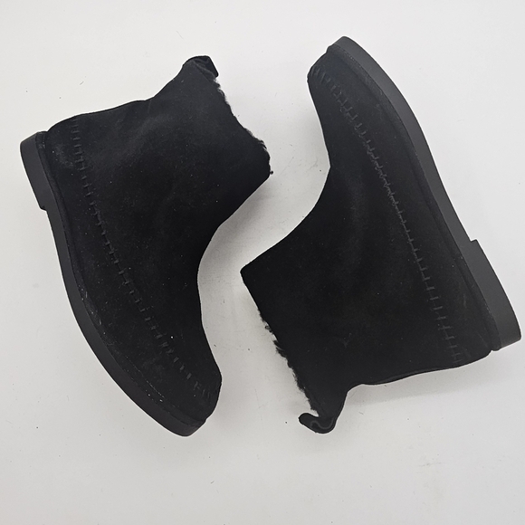 Steve Madden Tommy Suede Shearling Boots Black Size 6 - Picture 11 of 12